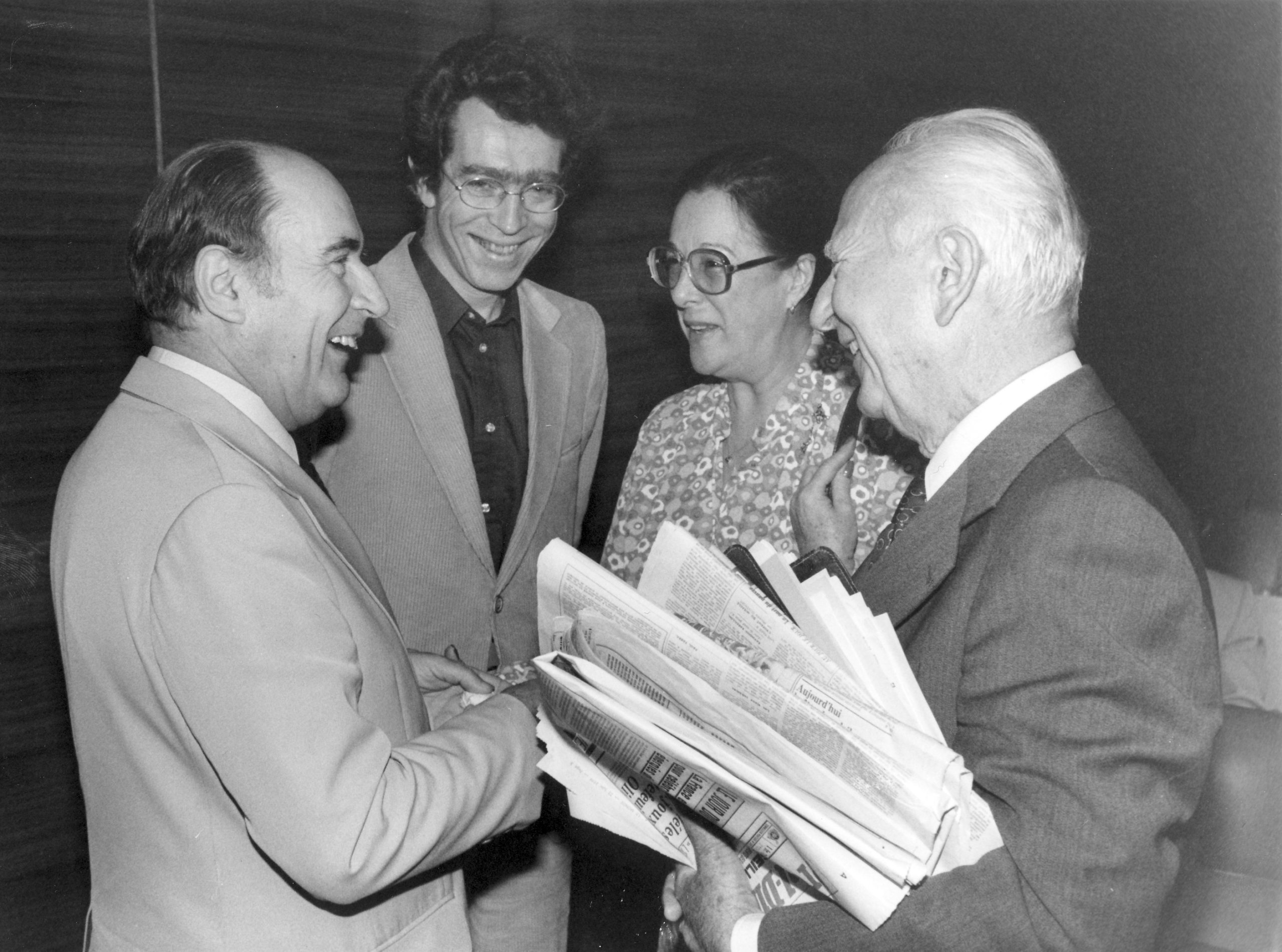 François Mitterrand, Pierre Joxe et Gaston Deferre,