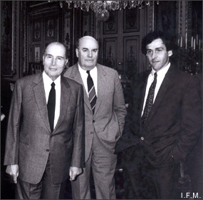 François Mitterrand en compagnie de Michel Platini
