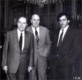 François Mitterrand en compagnie de Michel Platini François Mitterrand en compagnie de Michel Platini