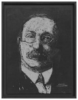 Gravure sur bois du portrait de Léon Blum Gravure sur bois du portrait de Léon Blum