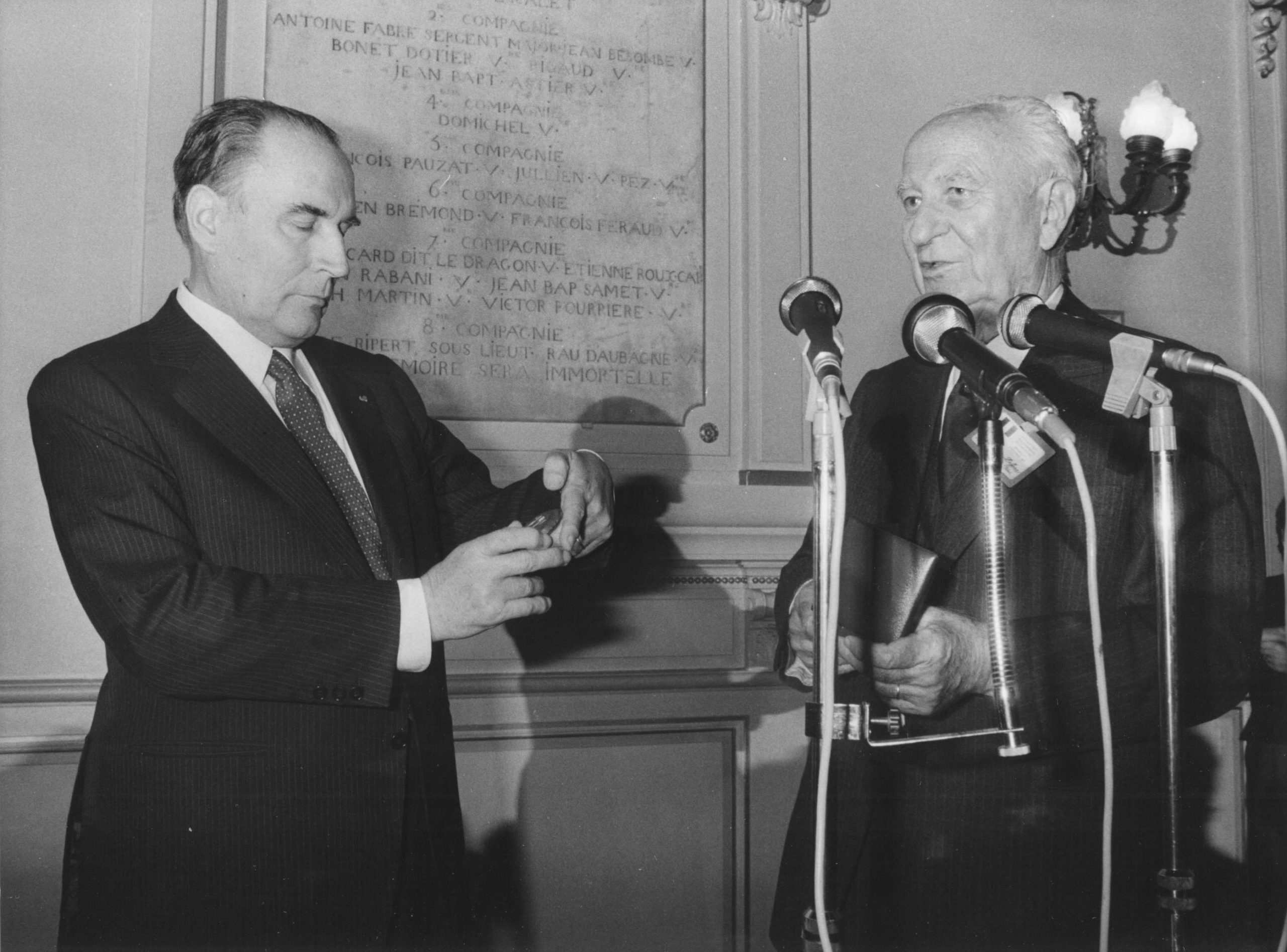 François Mitterrand et Gaston Defferre