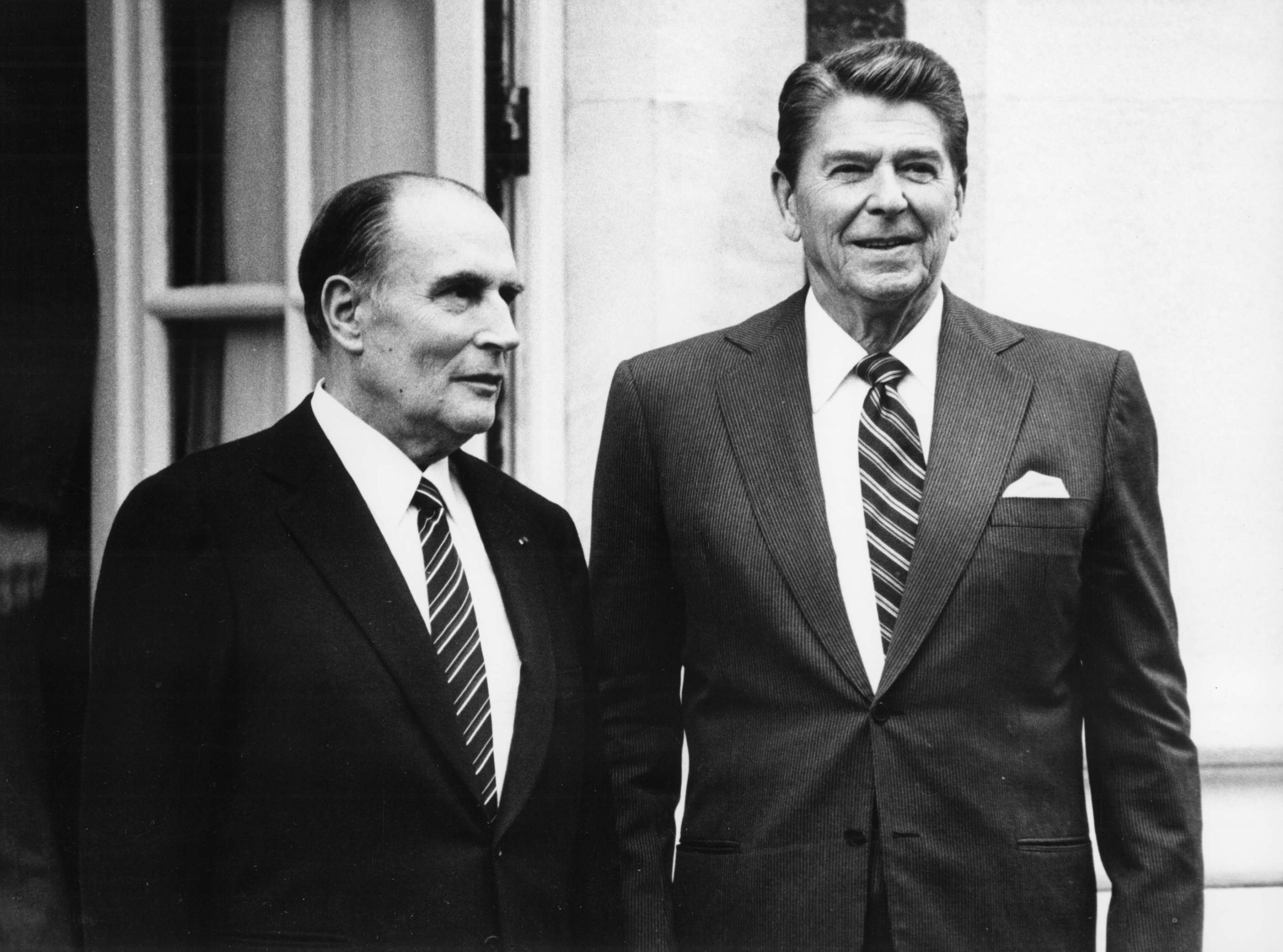 François Mitterrand et Ronald Reagan, le 7 juin 1984 
