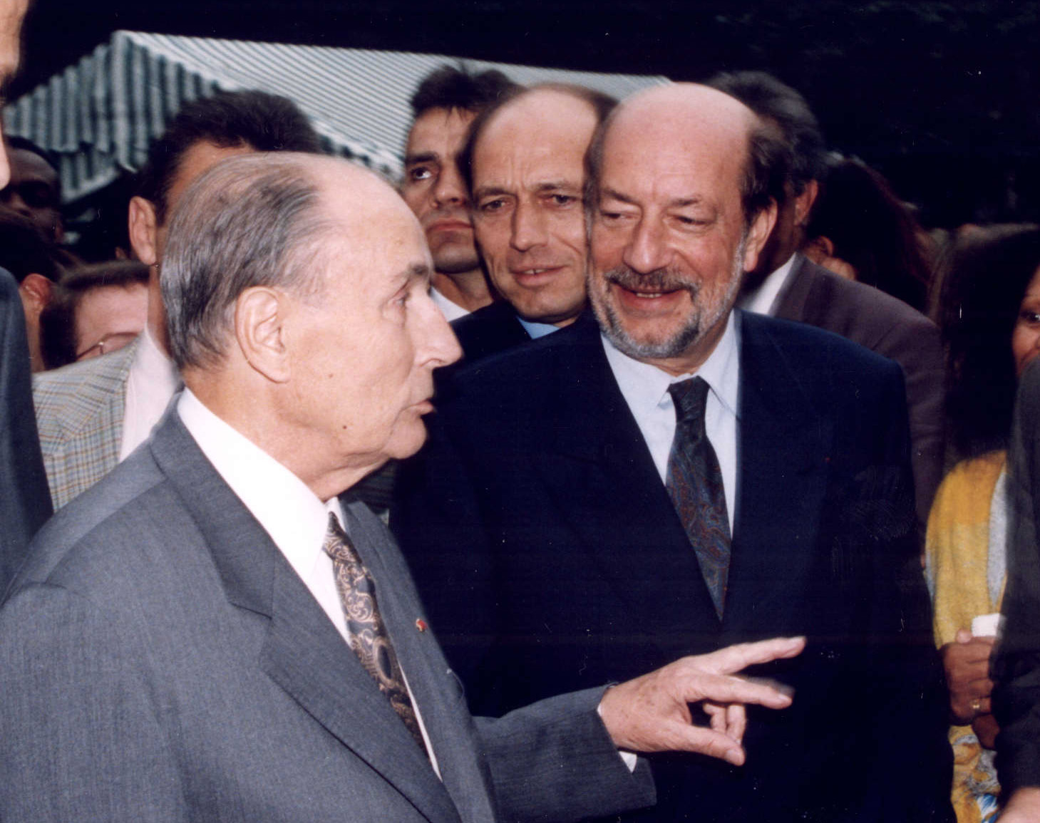 François Mitterrand et Hervé Bourges