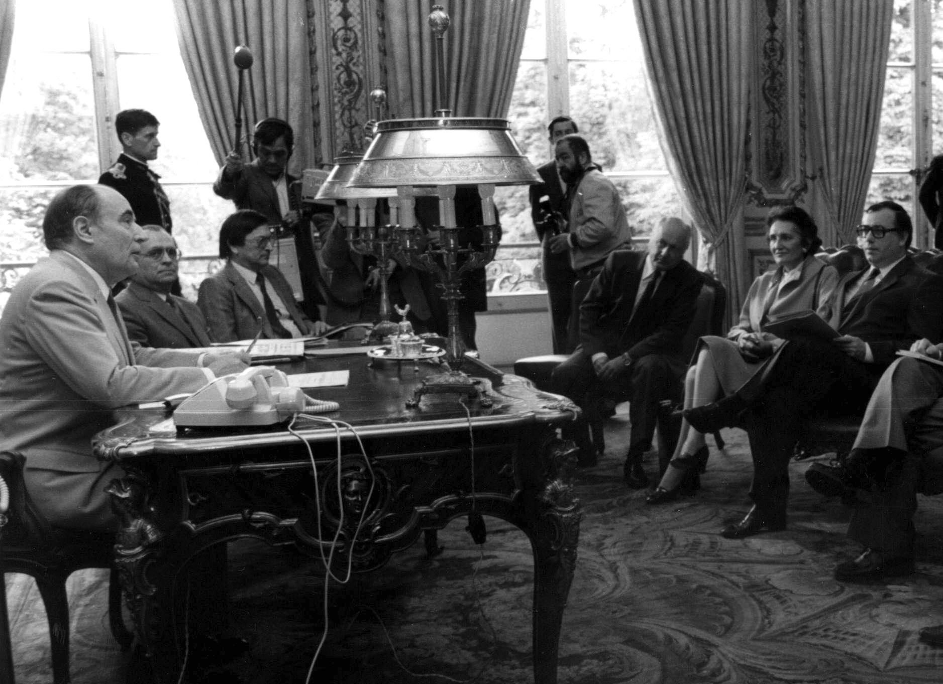 François Mitterrand, Pierre Bérégovoy et Jacques Fournier