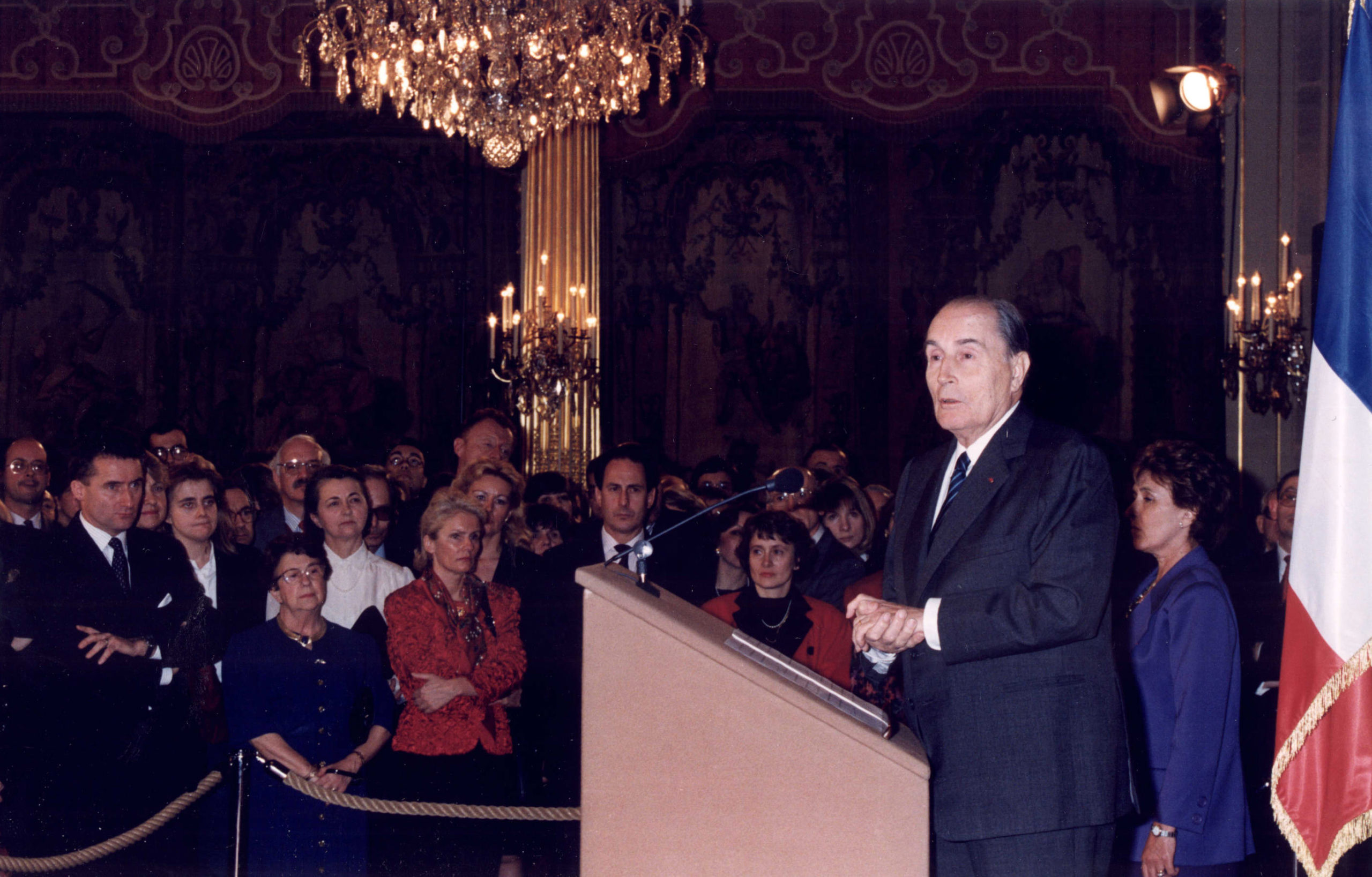 François Mitterrand et Edith Cresson