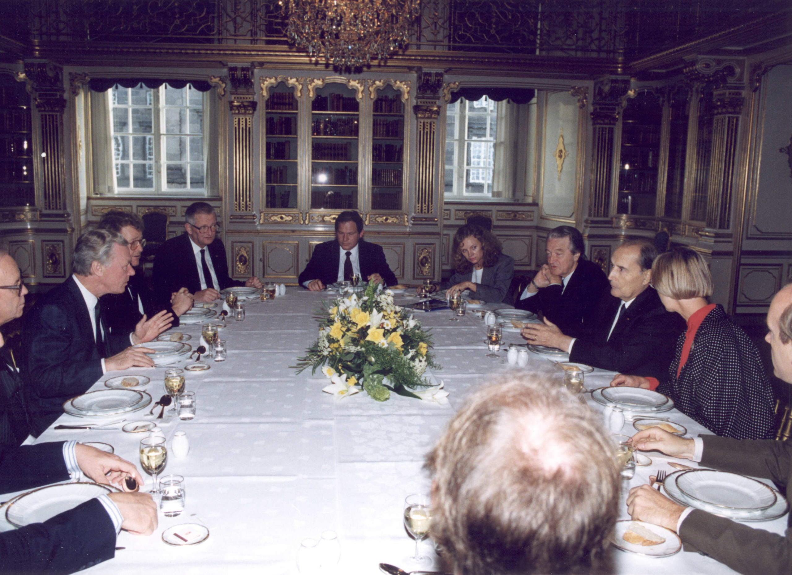 François Mitterrand lors du déjeuner officiel 