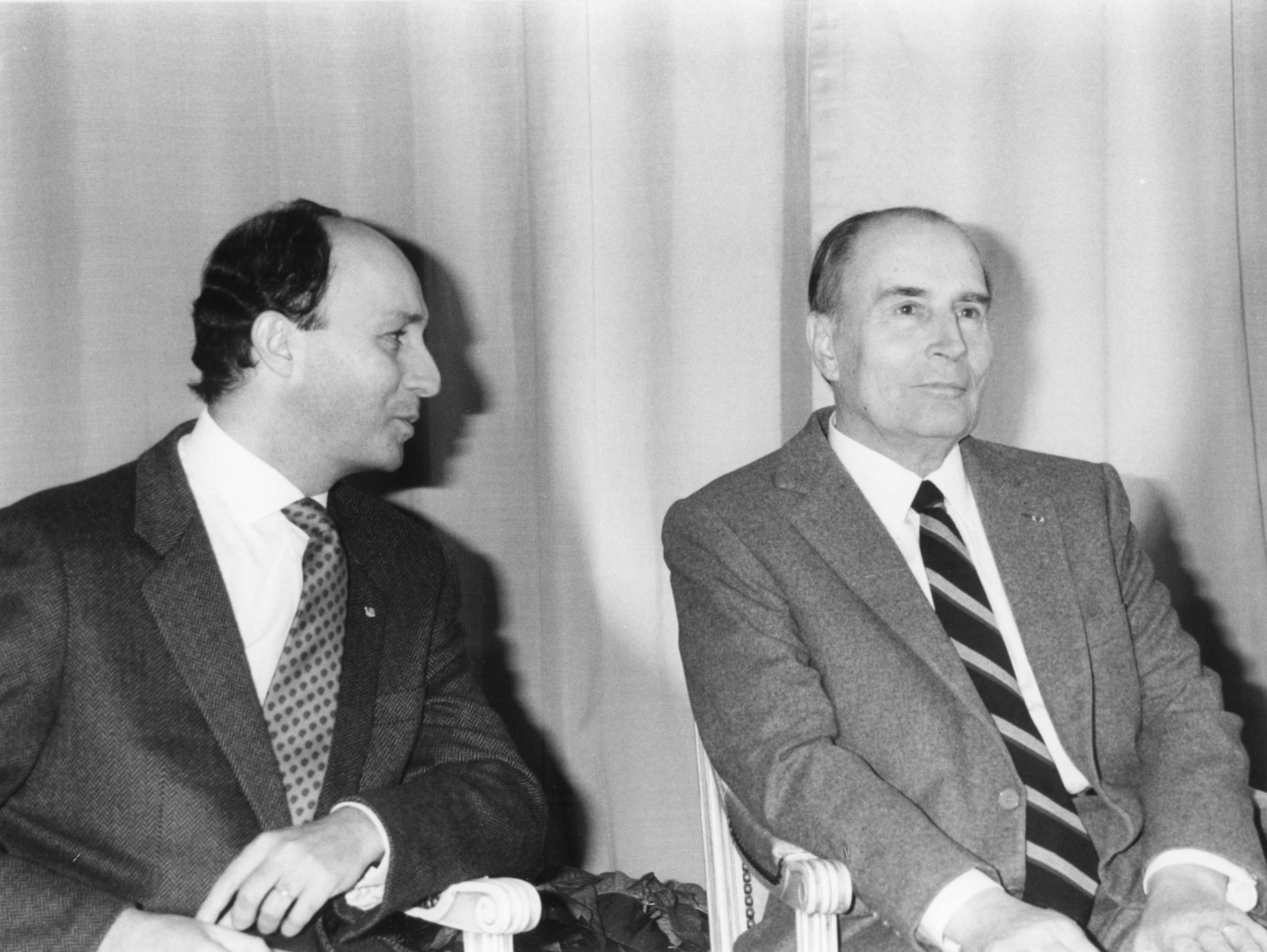 Laurent Fabius et François Mitterrand