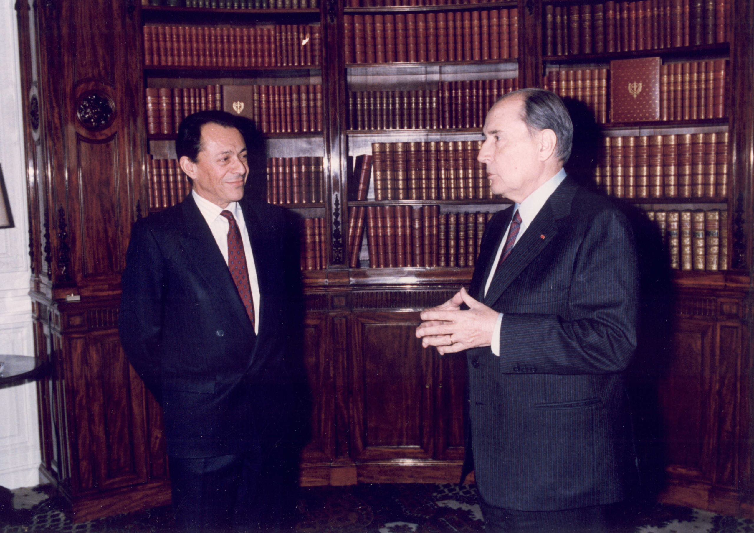 Michel Rocard et François Mitterrand