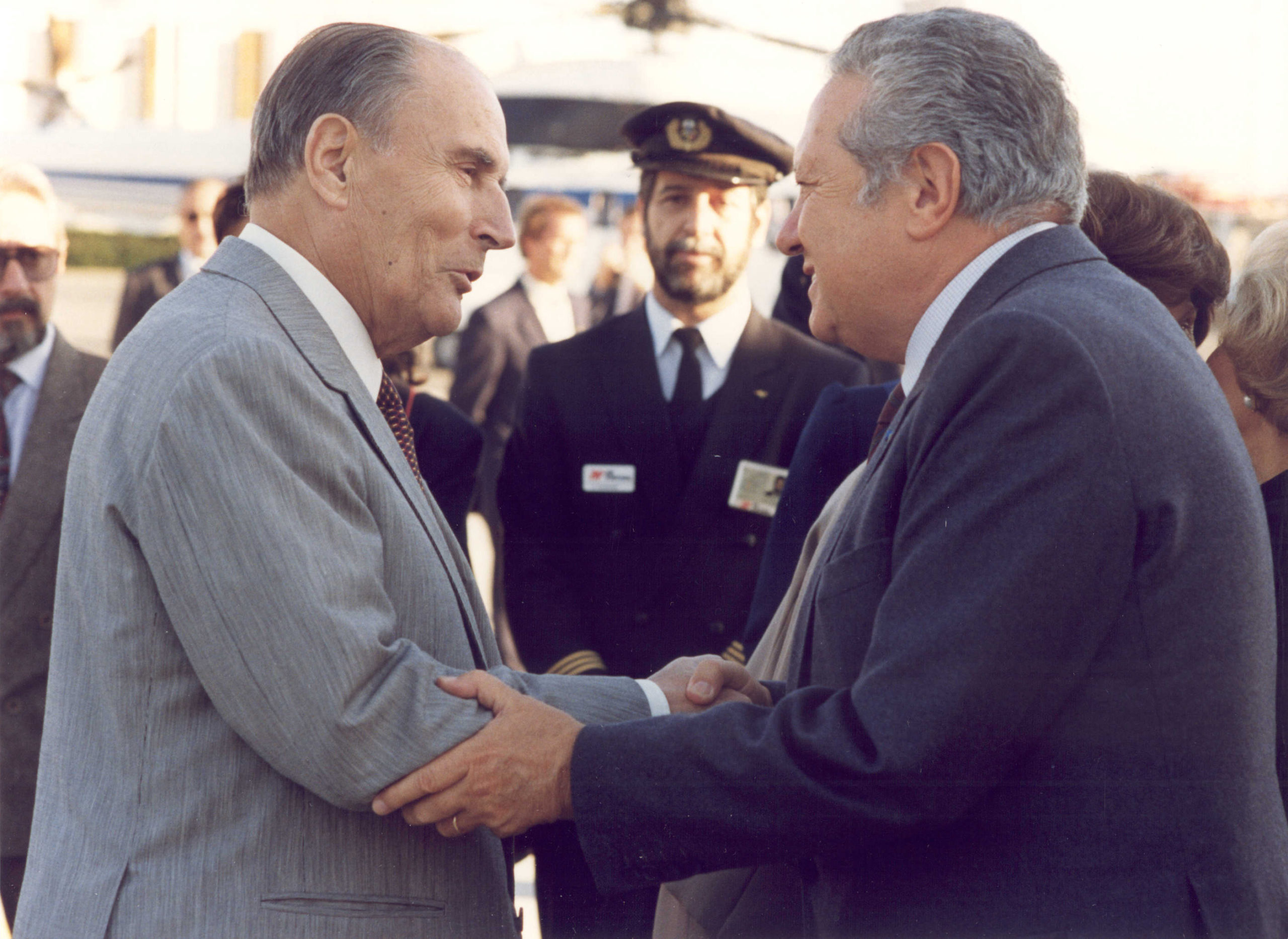 François Mitterrand et Mario Soares