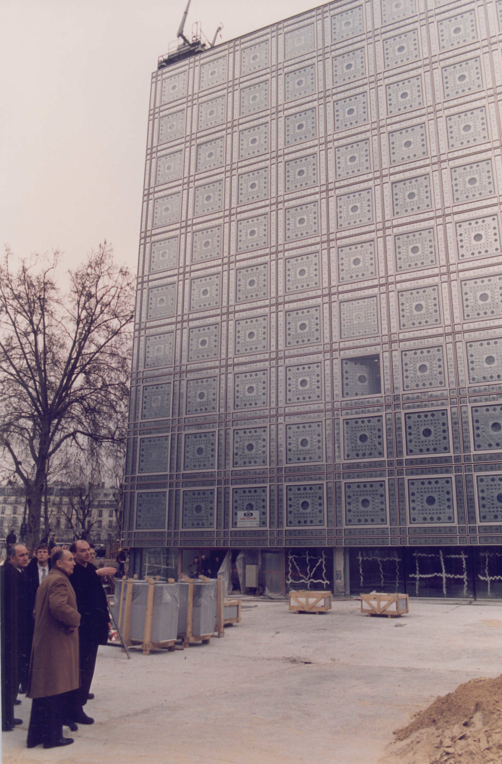 Visite du chantier de l'Institut du Monde Arabe