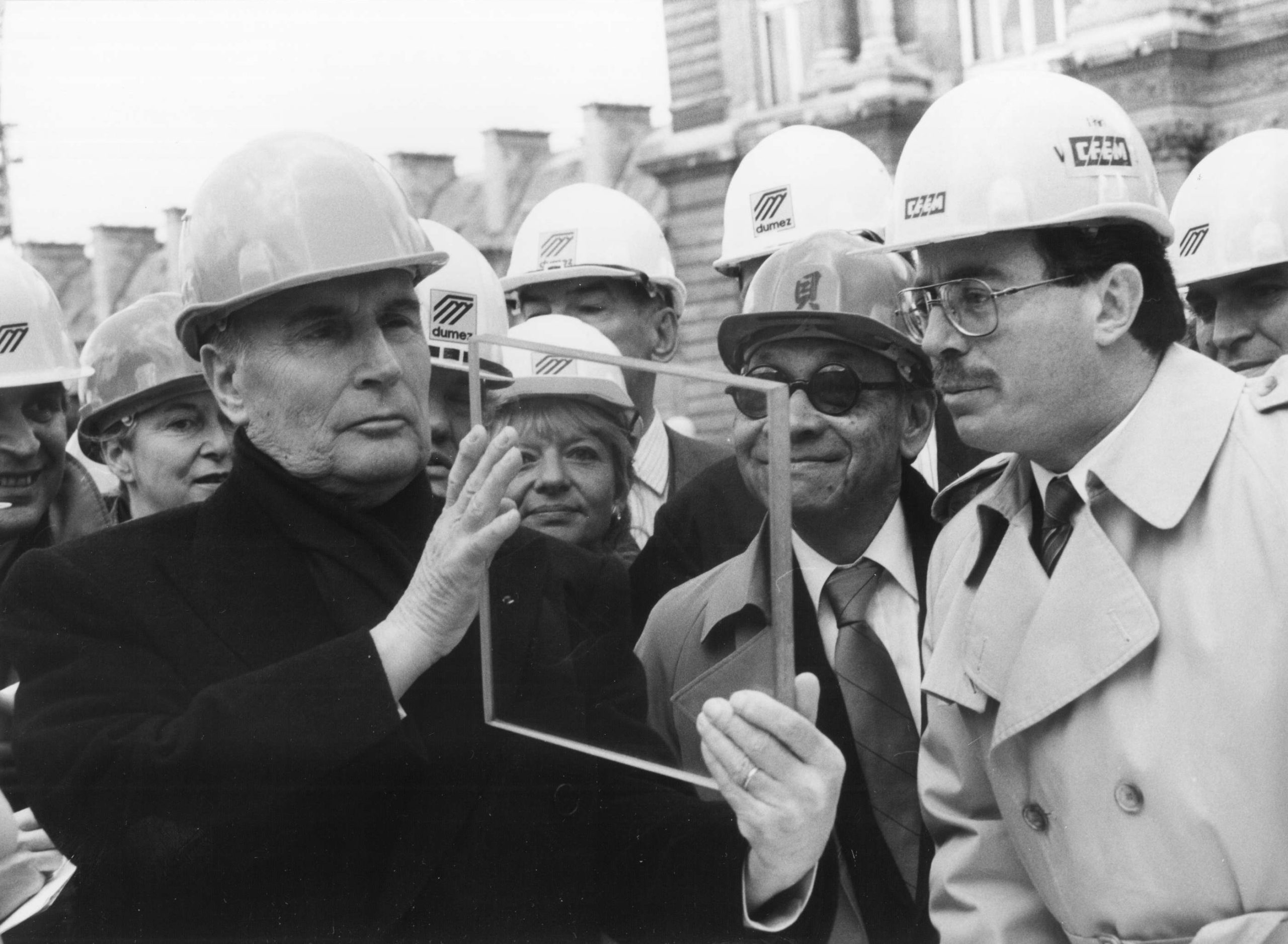 François Mitterrand et Ieoh Ming Pei