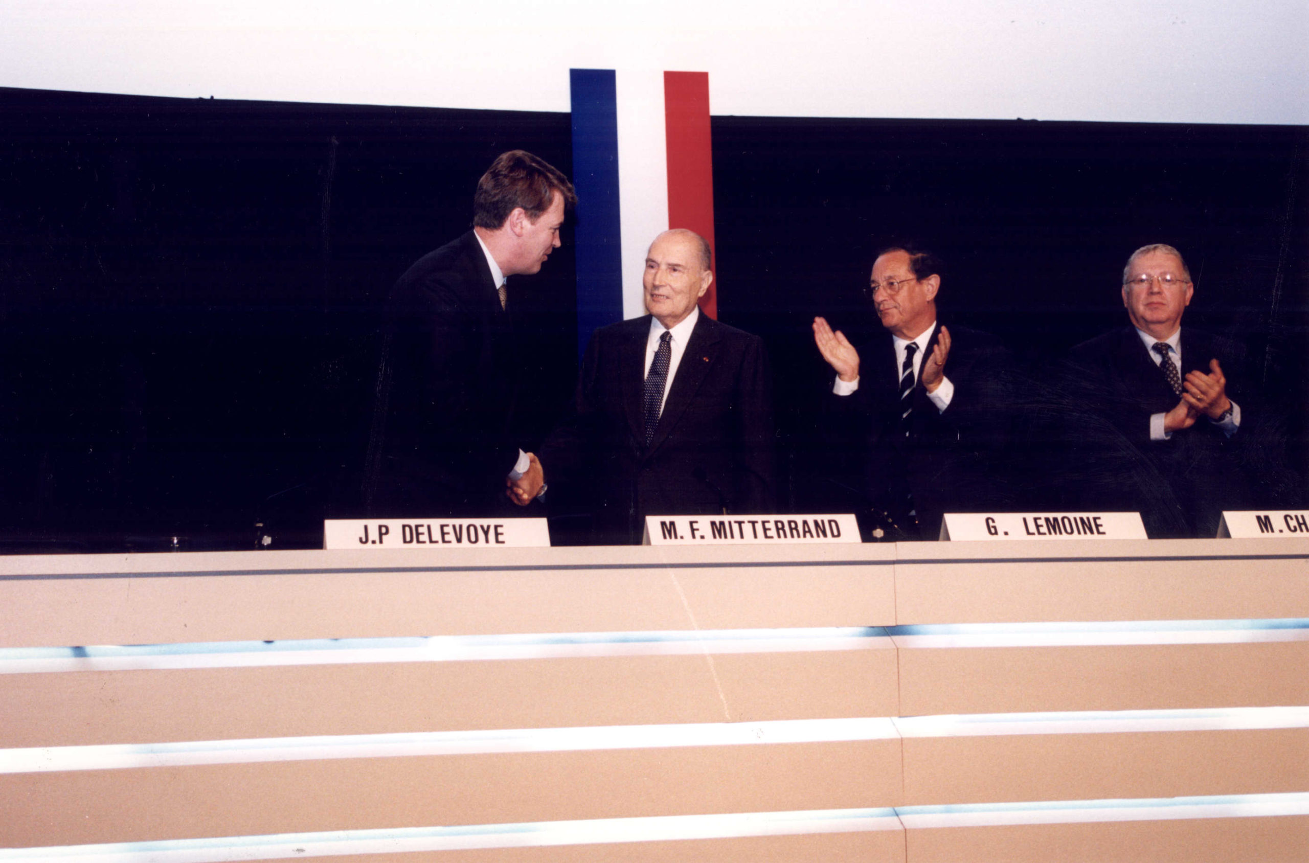 François Mitterrand et Jean-Paul Delevoye