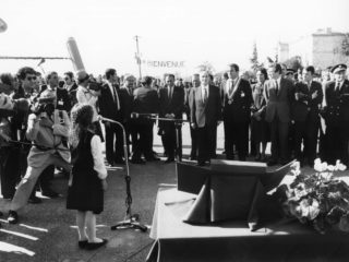 Visite de François Mitterrand à Boé