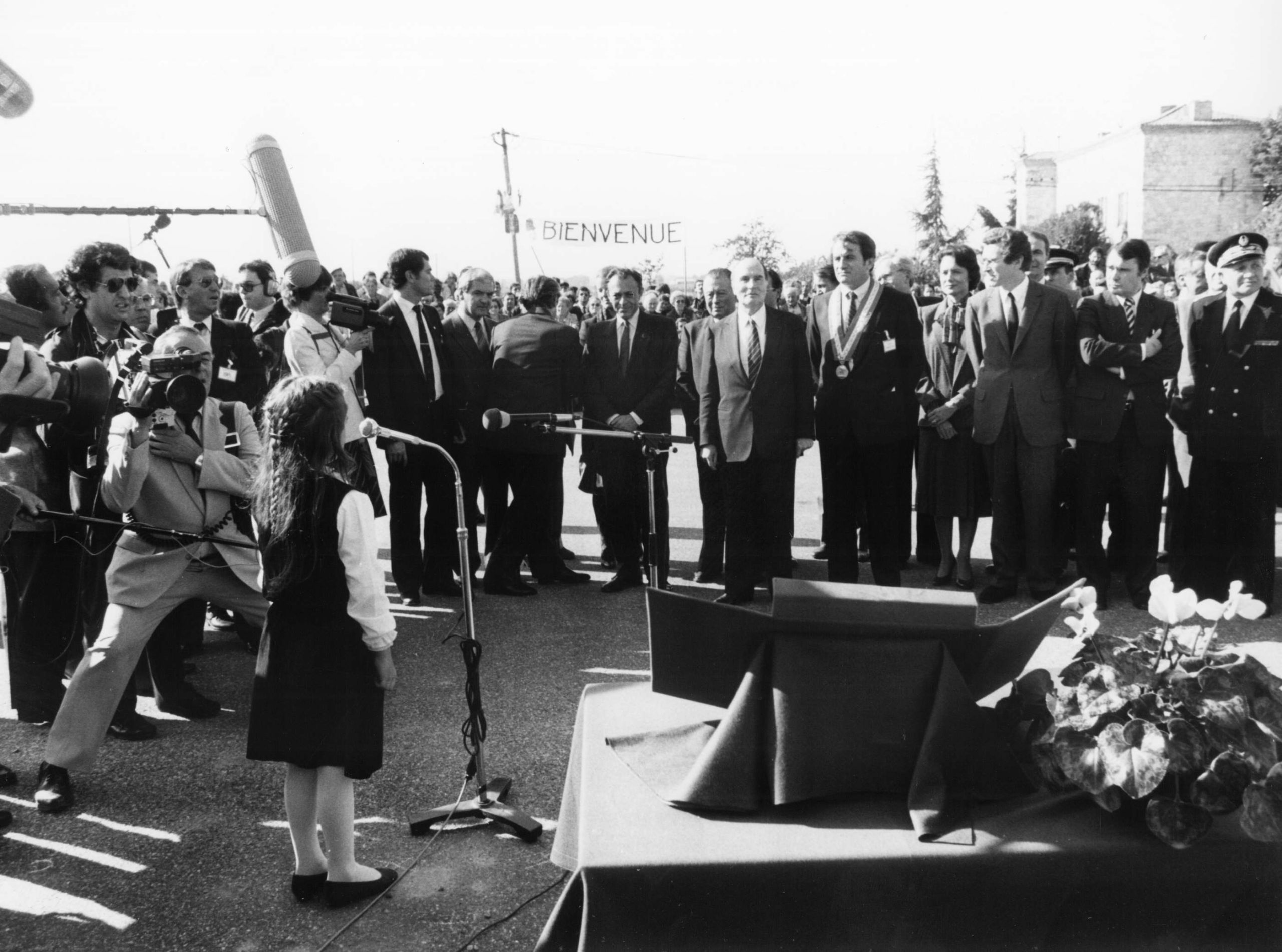 Visite de François Mitterrand à Boé