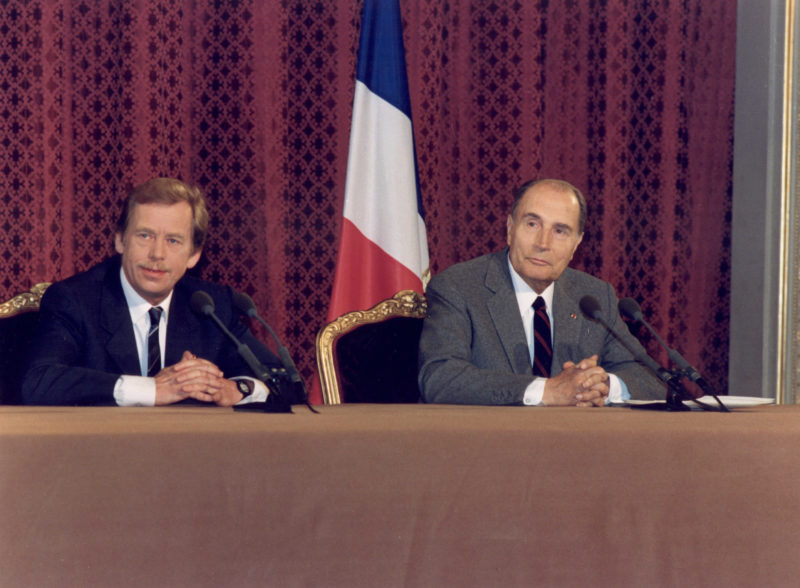 Conférence de presse conjointe de François Mitterrand et Vaclav Havel